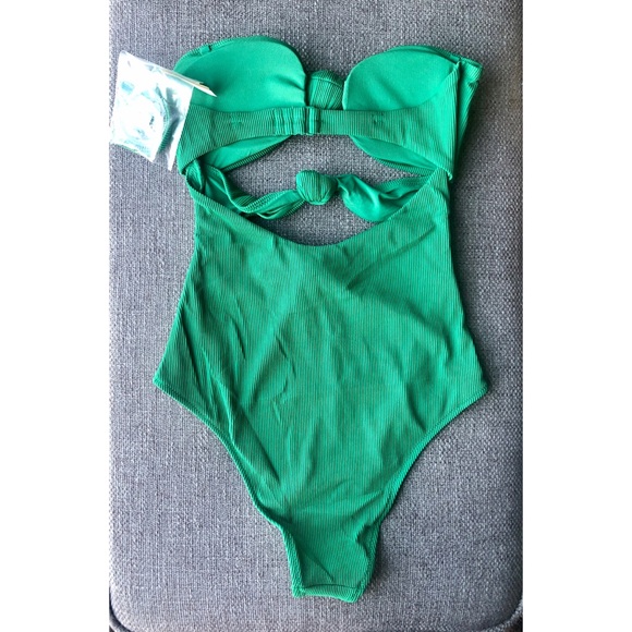 NEW Aerie ribbed triple knot one piece swimsuit 💚 - Picture 5 of 13